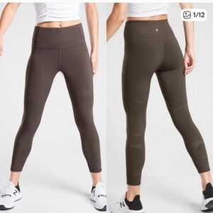Athleta brown Laser Cut Leggings